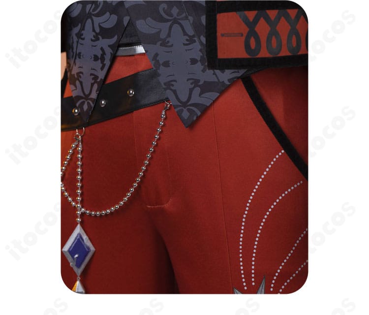 桜河こはく パンツのレッグデザイン。脚部の装飾ラインとシルエットを確認できる画像。