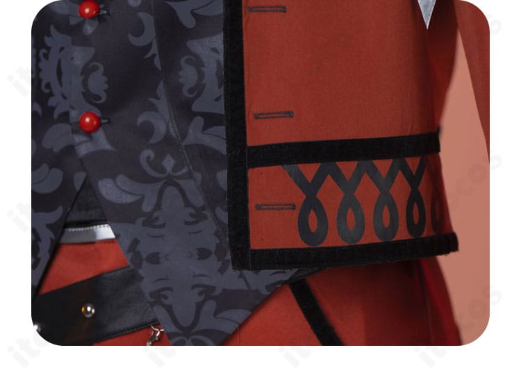 桜河こはく コート裾の装飾クローズアップ。裾の意匠と配色で個性を表現した画像。