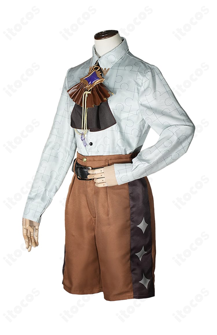 シャツの細部アップ｜ブレイド衣装の素材感と前身頃の縫製ディテール