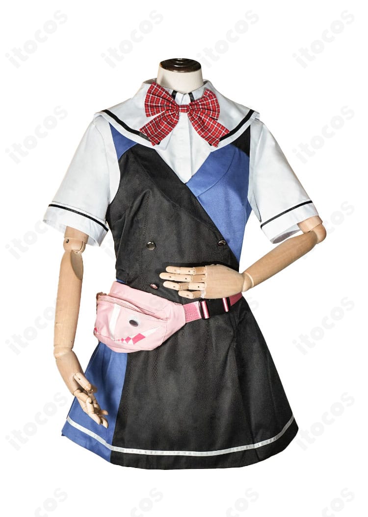 松嶋みちる 美浜学園制服の正面写真。清潔感ある配色と整ったラインで高精度に再現されたトップスとワンピースのシルエット。