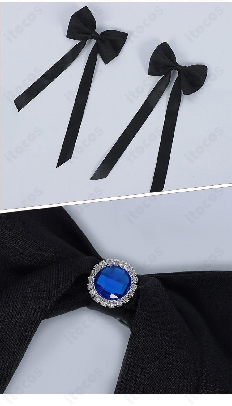 髪飾りとネックレスのディテール｜アクセサリー配置と装飾の質感が分かるアップ