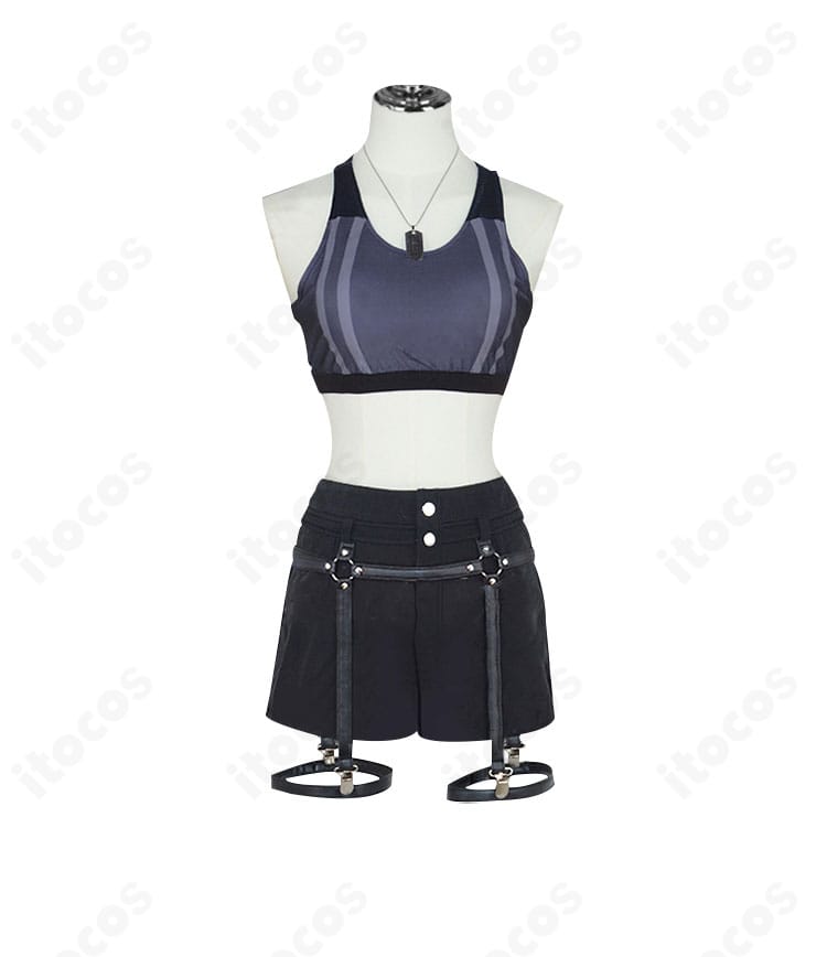 獅白ぼたん ワイシャツ衣装のインナー正面。スポーツブラとシャツのレイヤー感を示すディテール画像