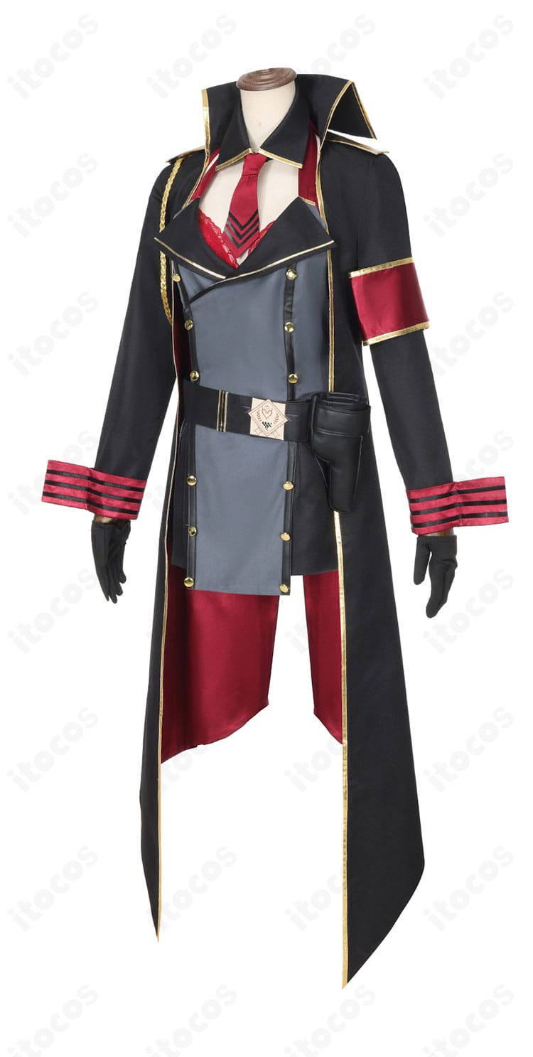 京極サツキ衣装の側面ディテール。袖口とウエストのライン、装飾位置を確認できるサイドビュー。