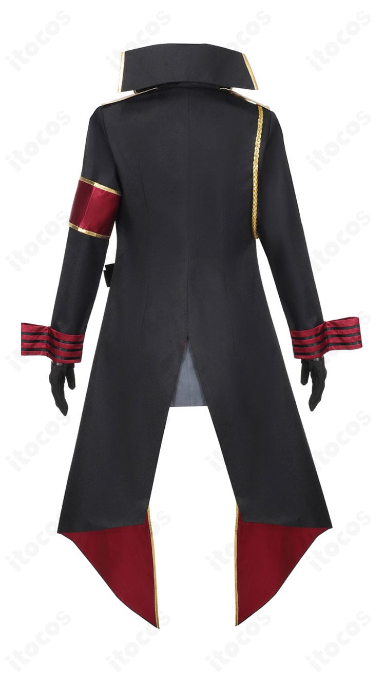 京極サツキ コスプレ衣装の背面全景。コートのラインと背面装飾の配置が見えるバックショット。