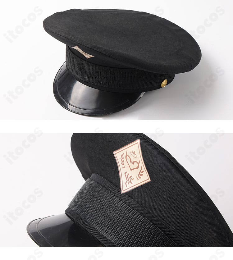 元宮チアキ衣装の帽子装飾ディテール。角とのコーディネートを意識した再現性の高いパーツ構成。