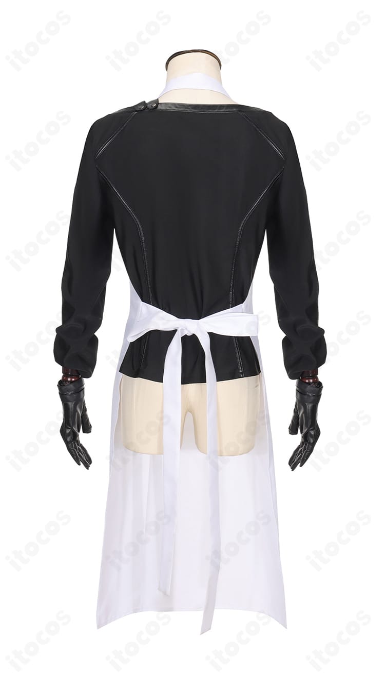 FGO カドック・ゼムルプス エプロン姿コスプレ衣装の背面デザインとエプロン結びの確認カット