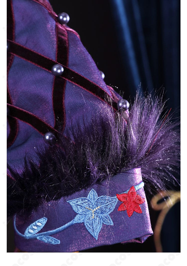 第五人格 空軍（マーサ）菖蒲 コスプレ衣装の袖口ディテール。カフスの装飾とボタン配置。