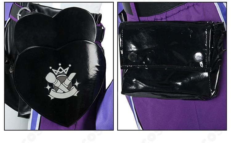 ホロライブ 綺々羅々ヴィヴィの腰飾りクローズアップ。チャームや金具の配置を詳細に示す画像