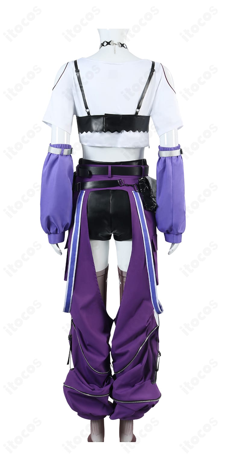 ホロライブ 綺々羅々ヴィヴィの衣装・背面。背面開閉部と腰飾りのレイアウト、シルエットを示す商品画像