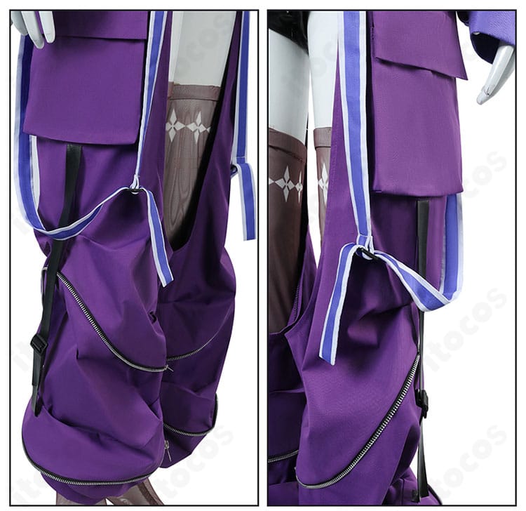 ホロライブ 綺々羅々ヴィヴィのパンツ裾装飾ディテール。足元の装飾パーツと柄表現が分かる画像