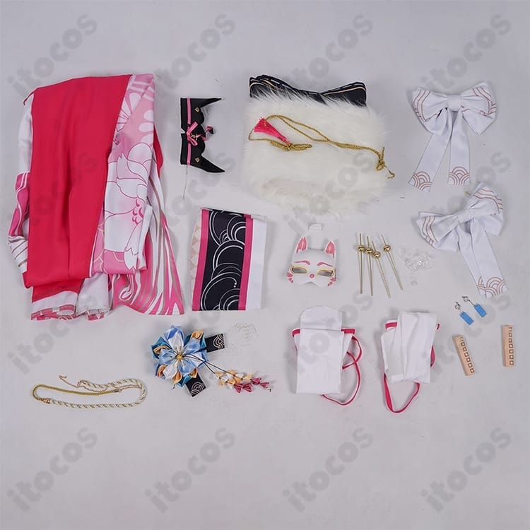 ホロライブ ラオーラ・パンテーラ 正月衣装コスプレ 着物風の華やかさで高再現、イベント＆撮影向け - 6枚目の画像