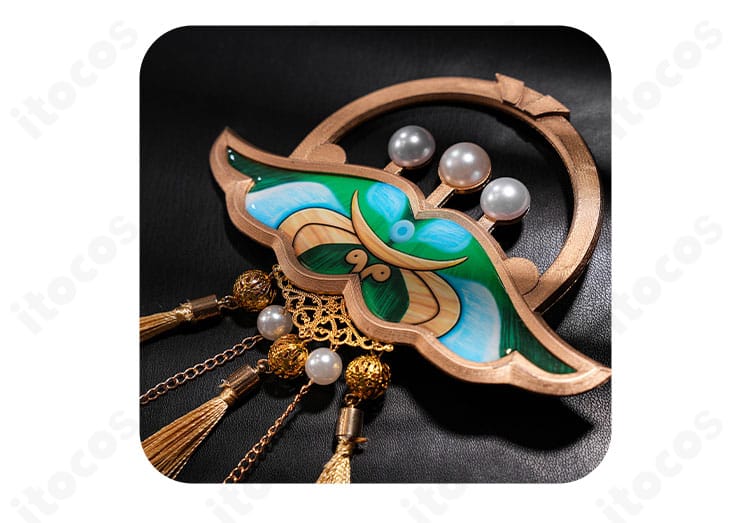 アストラ・ヤオ衣装 ネックレス・頸飾りの接写｜装飾パーツの形状と質感を忠実に再現