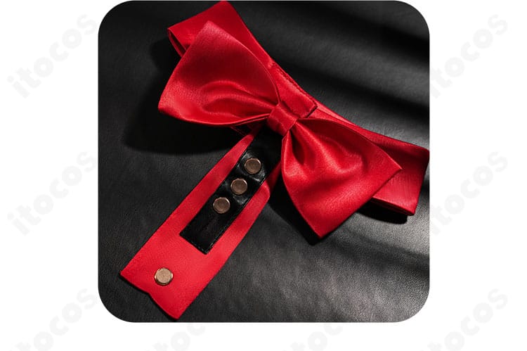 アストラ・ヤオ衣装 蝶ネクタイの刺繍ディテール｜首元のアクセントと縫製の美しさが際立つ