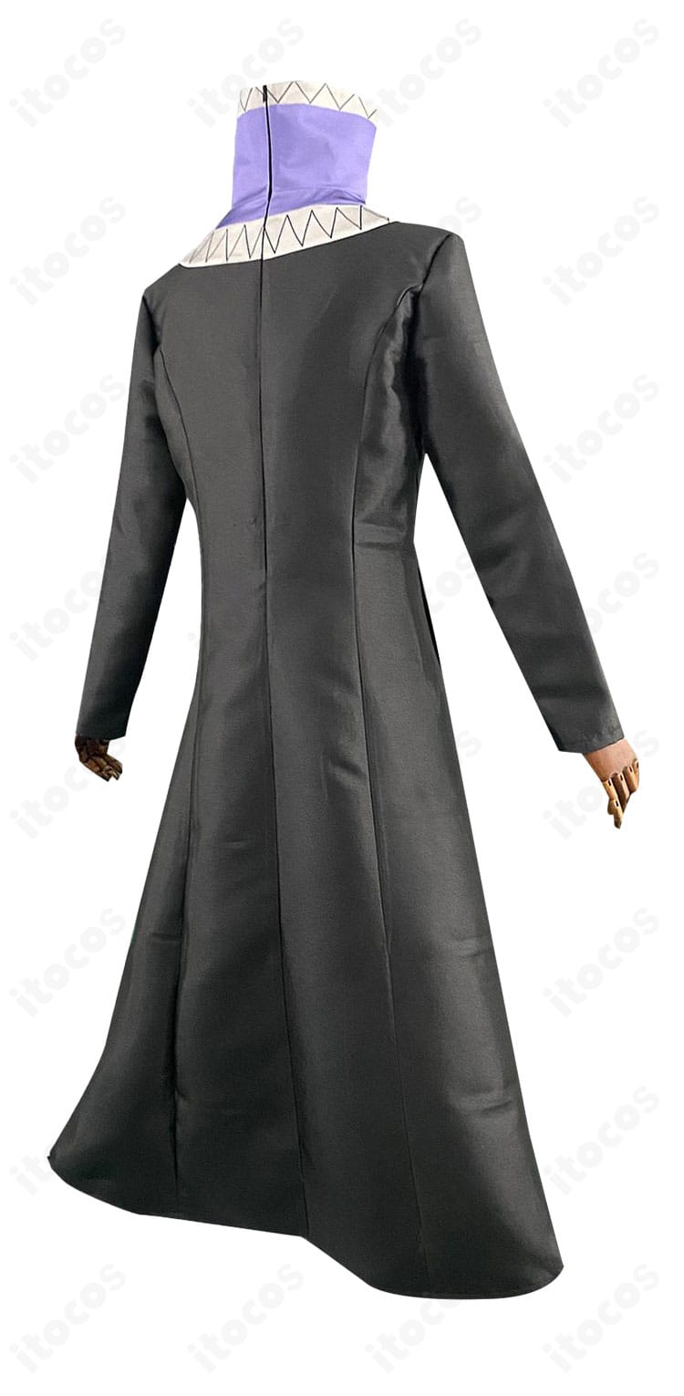 HUNTER×HUNTER フェイタン＝ポートオ コスプレ衣装 背面ディテール。ローブの背中の落ち感と長さが分かる画像