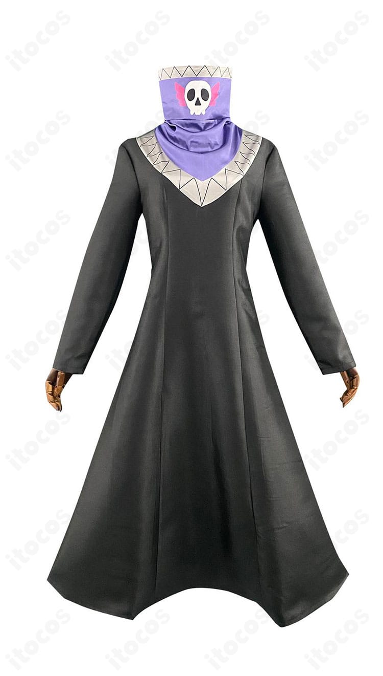 HUNTER×HUNTER フェイタン＝ポートオ コスプレ衣装の正面ディテール。ローブのラインと質感を強調したアップ