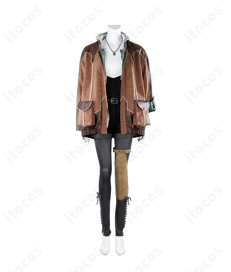 アルマ コスプレ衣装の正面図。コートとパーカーの構成を高再現で撮影