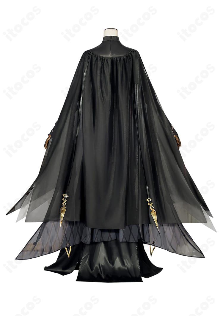 アークナイツ ラケラマリン衣装の背面。マントのドレープと背面装飾の再現度が分かる構図。