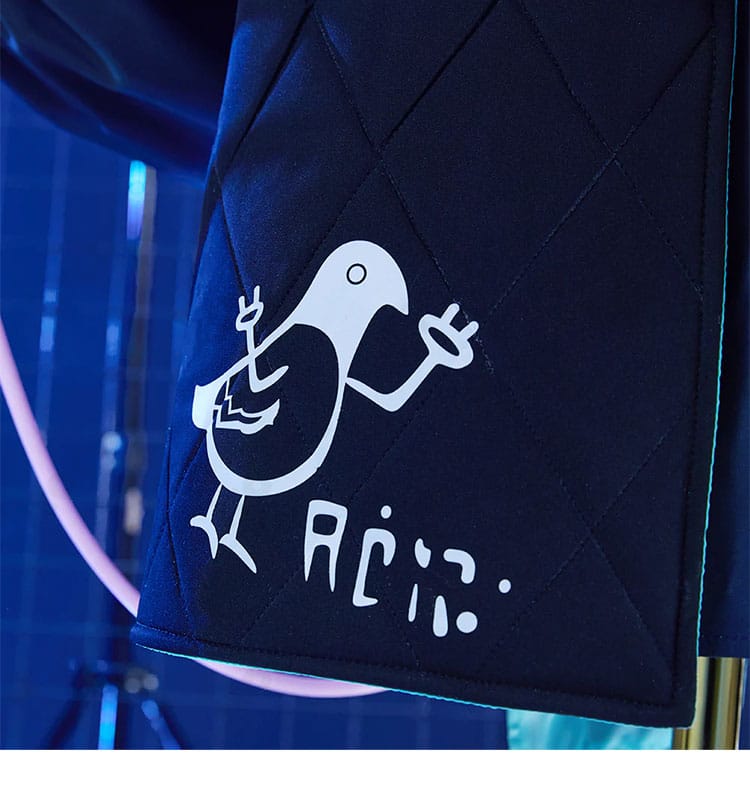 アークナイツ Raidian コスプレ衣装の裾装飾アップ。スカート（ショートパンツ＋裾意匠）周辺の意匠が映えるカット。