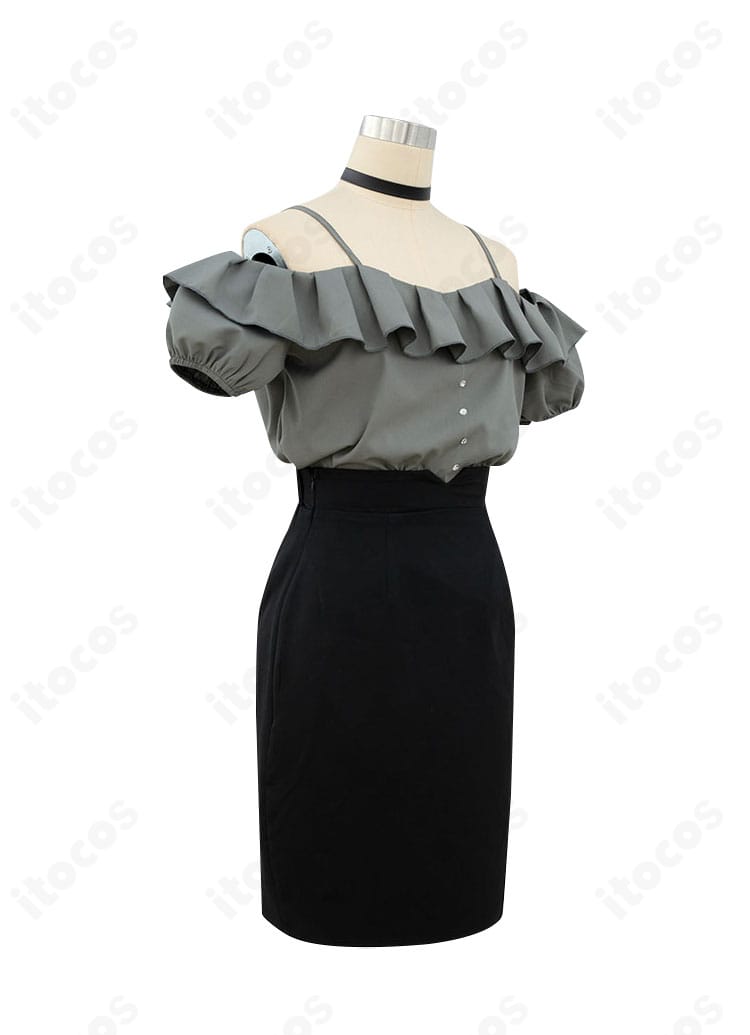 祐天寺にゃむ コスプレ衣装 側面。縫製ラインやシルエットの再現度を確認できる角度の画像。