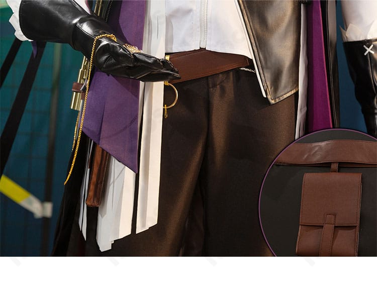 アークナイツ ルーメン衣装の腰回り装飾。腰飾りとベルト、紐飾りの取り付け状態を確認