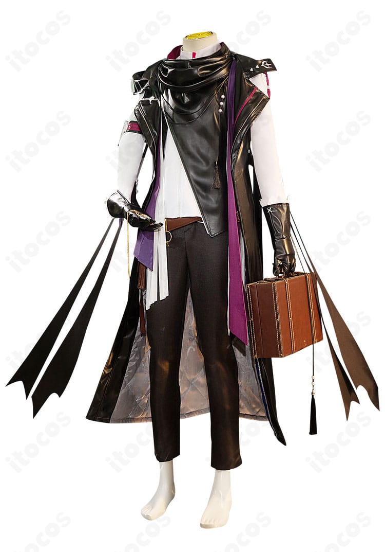 アークナイツ ルーメン衣装の側面。肩から裾へのラインと装飾配置のバランスを示す写真