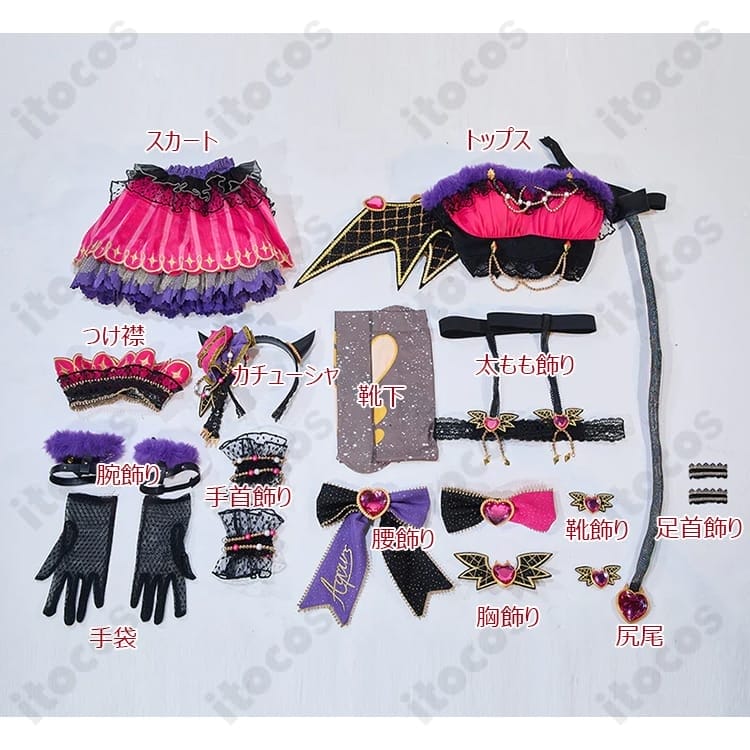 津島善子 小悪魔編コスプレ衣装｜堕天使を高再現、軽量でイベント・撮影に最適 - 7枚目の画像