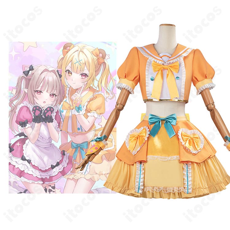 星川サラ だいしきゅーだいしゅき MV衣装の正面全体とキャラクターイメージ。イベント向けの高発色デザインが伝わる画像