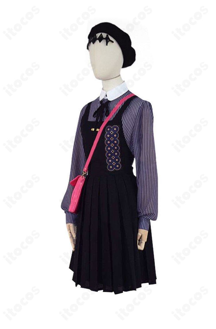 ホロライブ 一伊那尓栖 私服コスプレ衣装 左側面。帽子や髪飾りを含む横方向のデザイン確認用