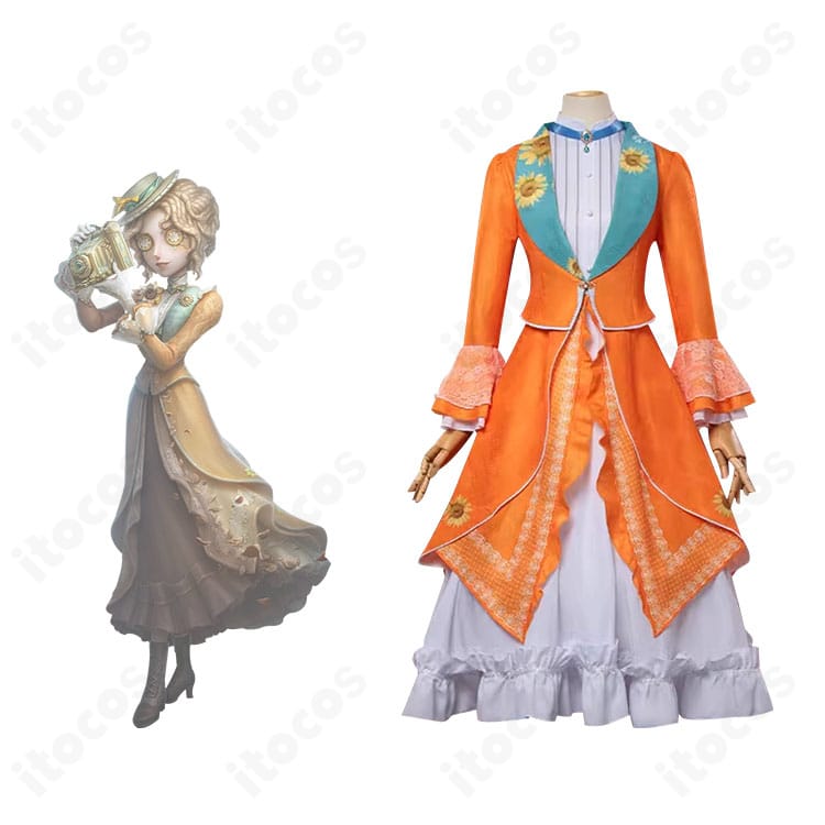 第五人格 アリス・デロス（記者）ミズ・ワトソン衣装を正面から。キャラクター設定に沿った配色とシルエットが分かる構図。