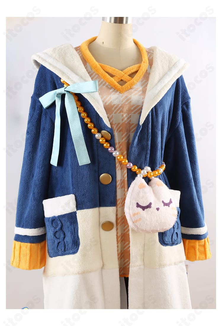 鳴上嵐はアイマスク付、仁兎なずな／明星スバルは蝶結び付など小物装飾のアップディテール