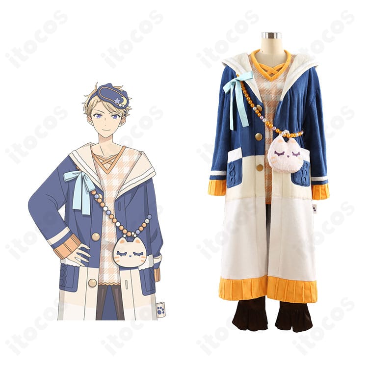 鳴上嵐・仁兎なずな・明星スバル用アットホーム衣装の正面全体とキャラクターイメージを並置した紹介画像