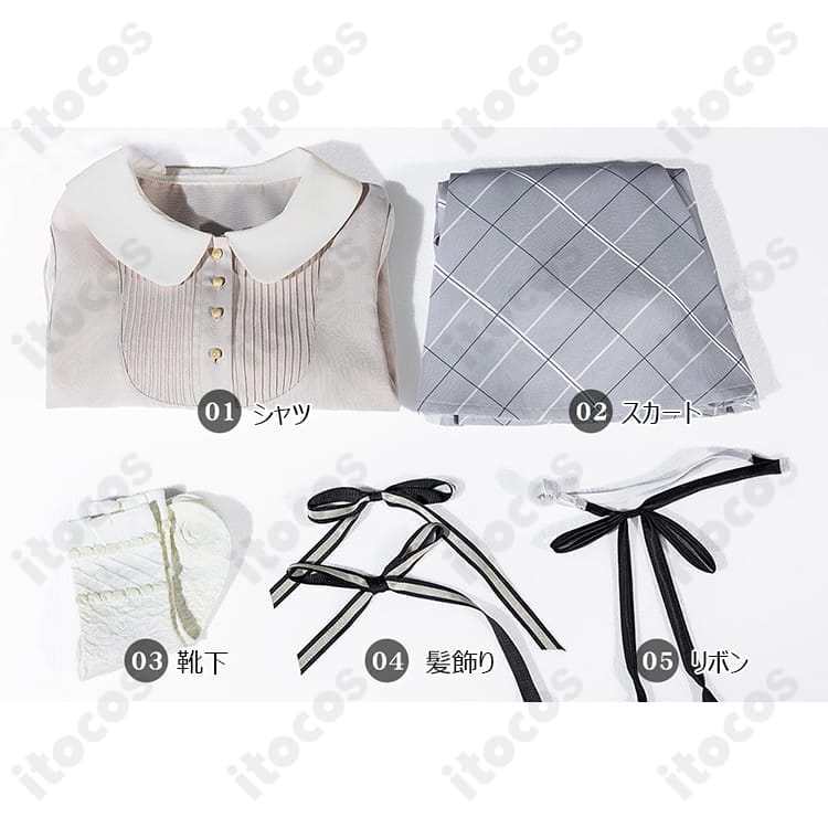 BanG Dream! Ave Mujica 豊川祥子 コスプレ衣装 高再現でクールに決まる、撮影・イベント対応セット - 5枚目の画像