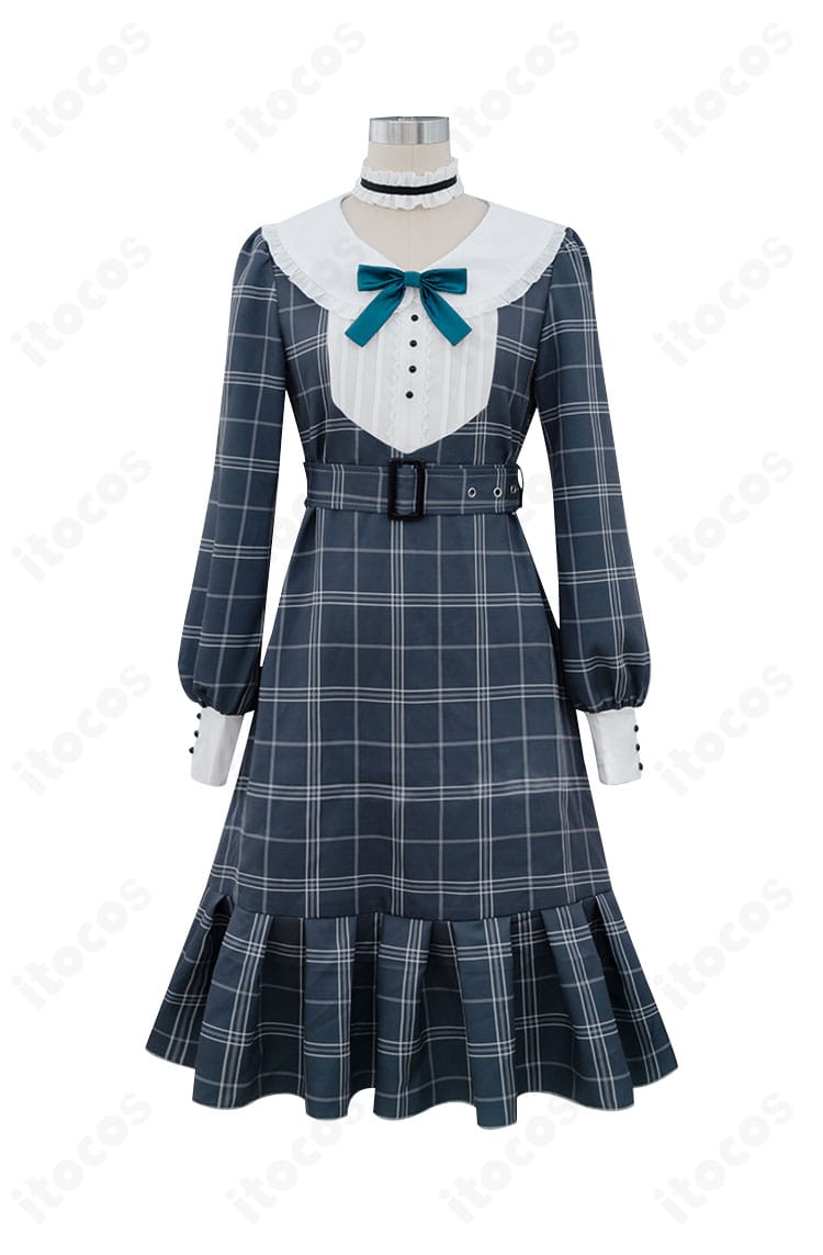 若葉睦 コスプレ衣装 正面全身写真。ITOCOS製のBanG Dream! Ave Mujica 通常版ステージ衣装のシルエットと装飾が分かる商品画像