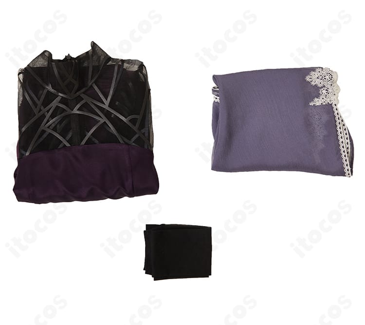 SAKAMOTO DAYS 大佛 黒いドレス コスプレ衣装 セット内容。ドレス・ベール・靴下の3点セット一覧