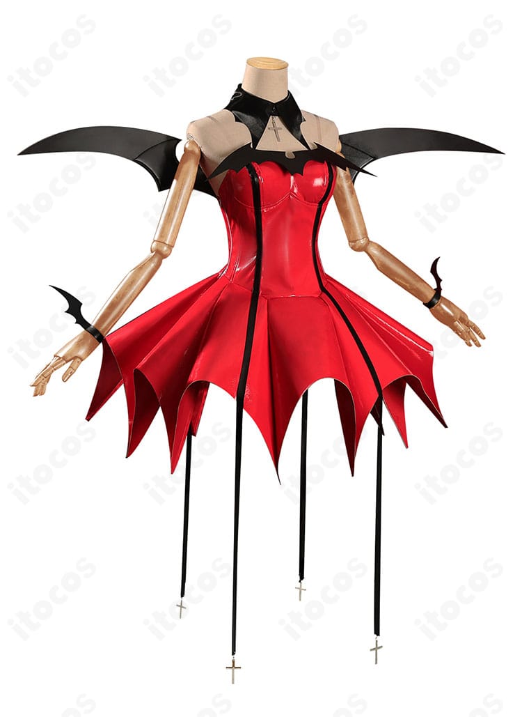 ほしな歌唄 ルナティックチャーム衣装のサイドビュー。ウエストラインとスカートの広がりを確認できる角度