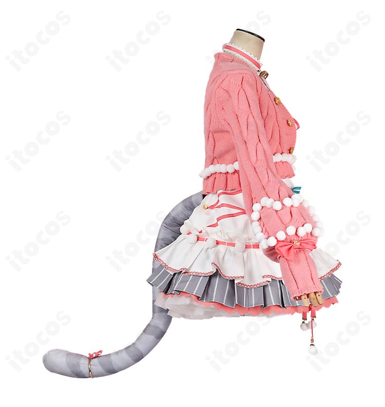 スクスタ 東條希 猫日和ver 右側面シルエット。腰回りのリボン配置とラインの美しさが際立つ写真。