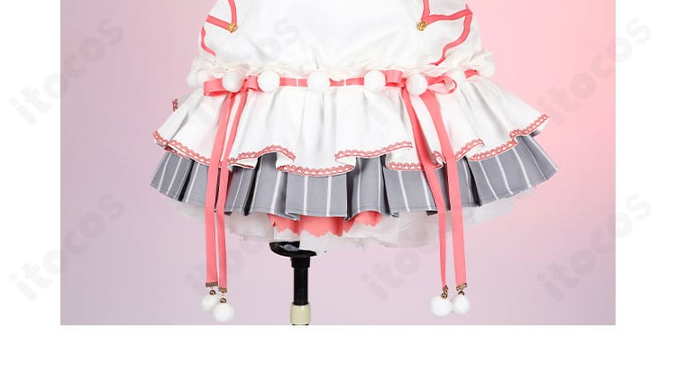 スクスタ 東條希 猫日和ver スカート装飾アップ。星柄プリントが光を受けて写真映えするデザイン。