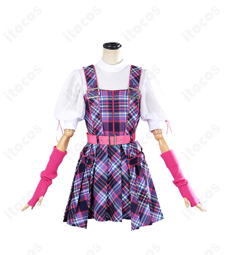 ラブライブ！スーパースター!! 嵐千砂都 5yncri5e『Jellyfish』衣装の正面全体図。ワンピース、手袋、髪飾りまでディテールを高再現。