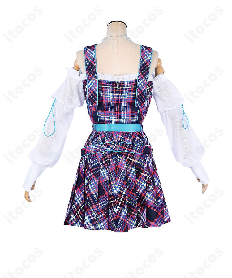 ラブライブ！スーパースター!! 鬼塚冬毬 Jellyfish コスプレ衣装の背面全体。背中の切り替えと装飾配置を忠実に再現。