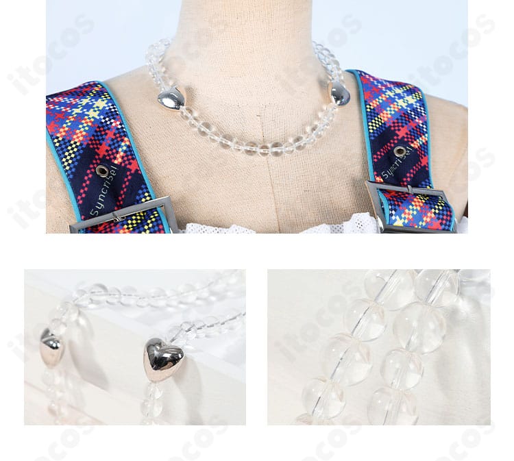 鬼塚冬毬 Jellyfish コスのネックレス装飾。ライブ映えするアクセデザインのアップ。