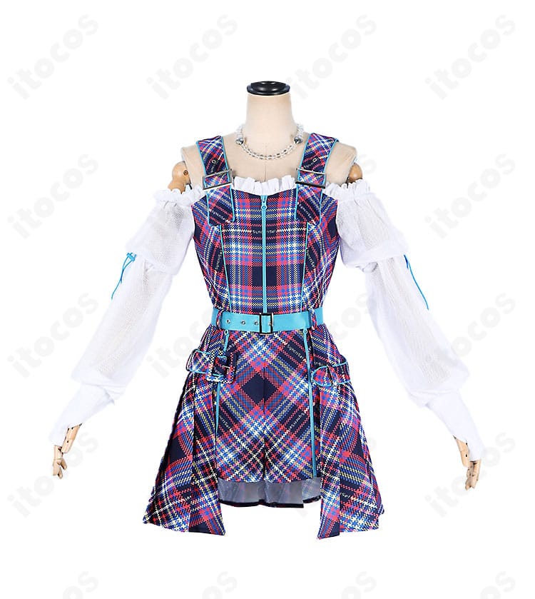 ラブライブ！スーパースター!! 鬼塚冬毬 Jellyfish コスプレ衣装の正面全体。配色と装飾を高再現したアイドル衣装。