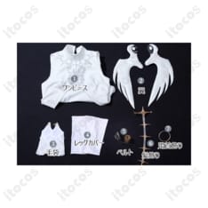 プロジェクトセカイ 宵崎奏 コスプレ衣装｜白ドレス＆翼、軽やかな着用感で高再現・イベントに最適 - 7枚目の画像（サムネイル）