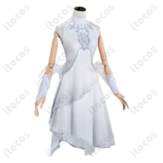 プロジェクトセカイ 宵崎奏 コスプレ衣装｜白ドレス＆翼、軽やかな着用感で高再現・イベントに最適 - 2枚目の画像（サムネイル）