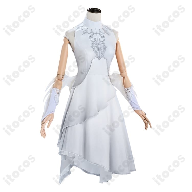 プロジェクトセカイ 宵崎奏 コスプレ衣装｜白ドレス＆翼、軽やかな着用感で高再現・イベントに最適 - 2枚目の画像