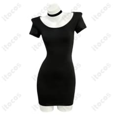 弥海砂 黒ワンピース衣装｜高再現でクールに決まる、撮影とイベントに快適なコスプレ - 1枚目の画像（サムネイル）