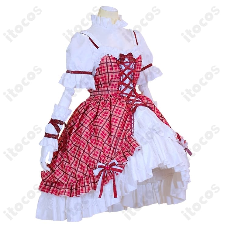 しゅごキャラ！日奈森あむ チェック柄ケーキドレス｜軽やかな着用感と高再現で撮影に最適 - 2枚目の画像