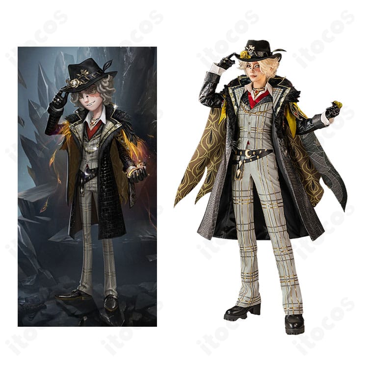 第五人格 探鉱者 ノートン・キャンベル 梟徒のコスプレ衣装とキャラクター比較。正面全体がわかる高再現デザイン。