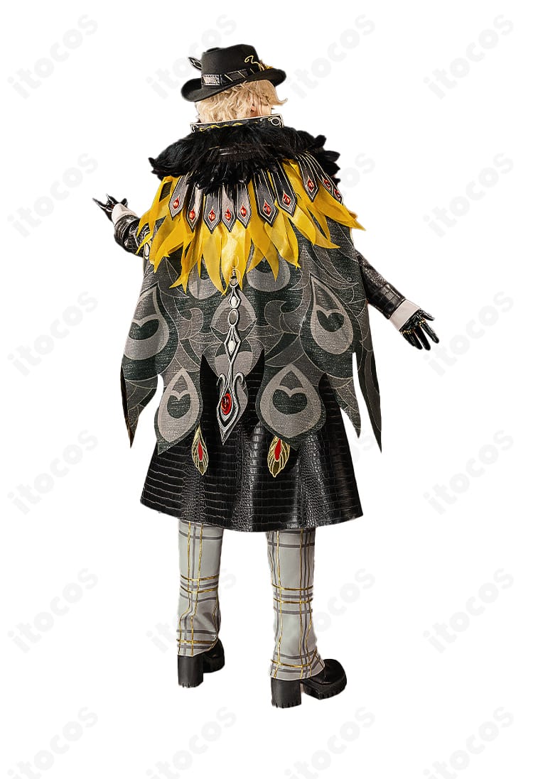 探鉱者 ノートン・キャンベル 梟徒衣装の背面全景。マントとコートのシルエットを忠実に再現。