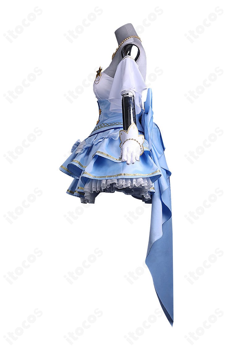 レーナ 魔法少女レジーナ衣装 左側ディテール。胸元装飾と腕飾り、素材の質感を強調した近接写真。