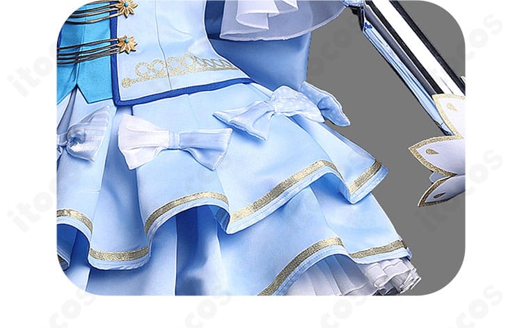 レーナ 魔法少女レジーナ衣装 スカートディテール。多層構造とサテンの光沢でボリューム感を表現。